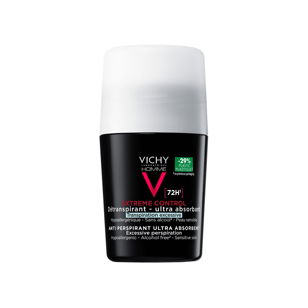 Vichy Homme Deodorant Sensitive Skin 72H Roll-On 50 ml