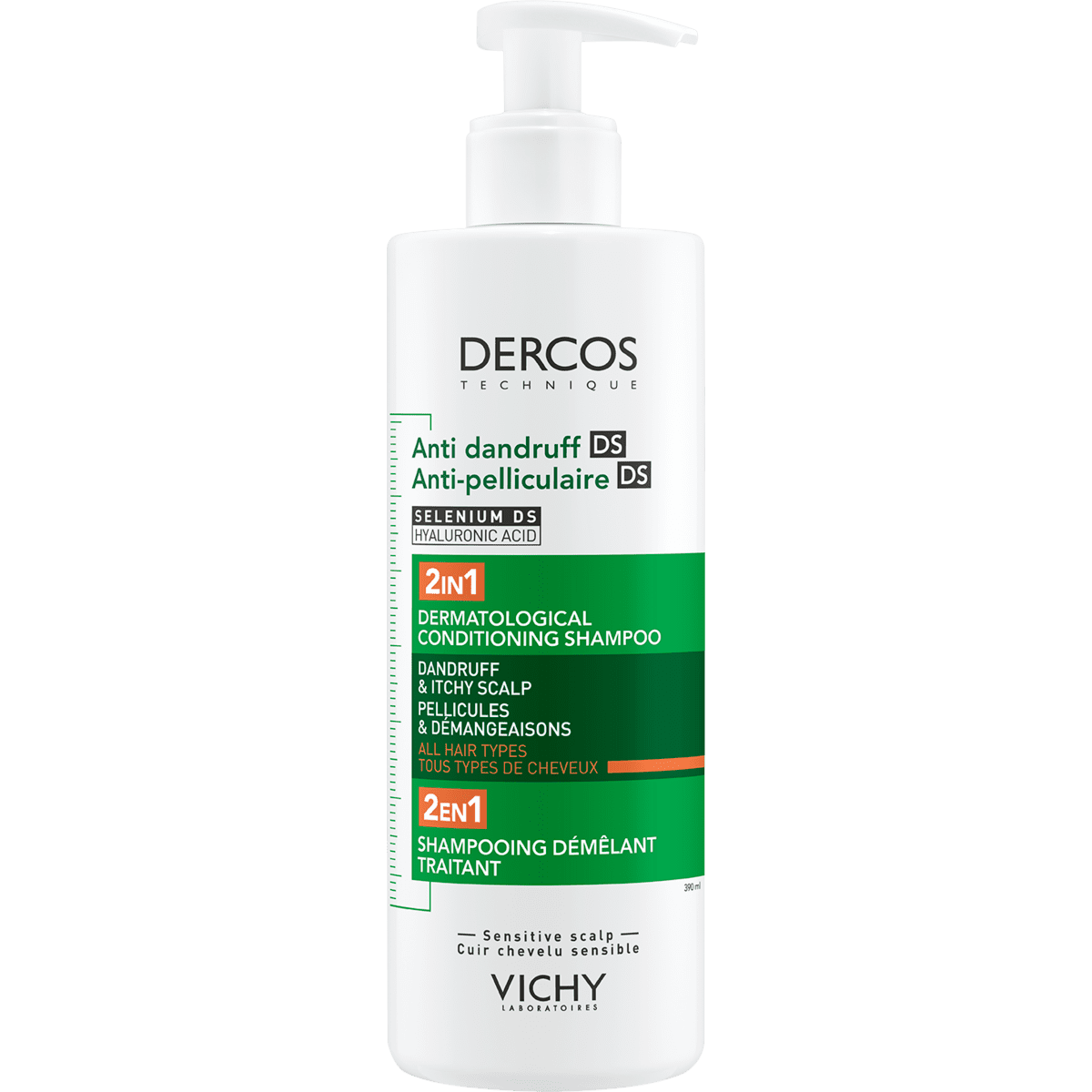 Vichy Dercos Anti-Dandruff 2-in-1 Shampoo 390 ml