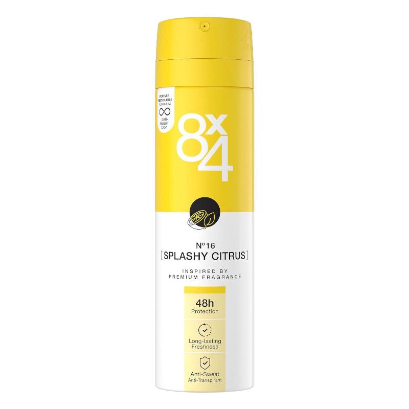8 x 4 Splashy Citrus Deospray 150 ml