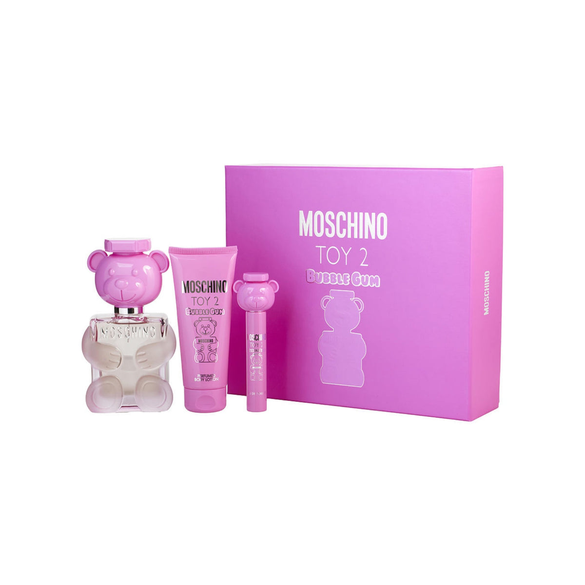Moschino Toy 2 Bubble Gum Giftset Eau de Toilette 100 ml + Body Lotion 100 ml + Eau de Toilette 10 ml productafbeelding