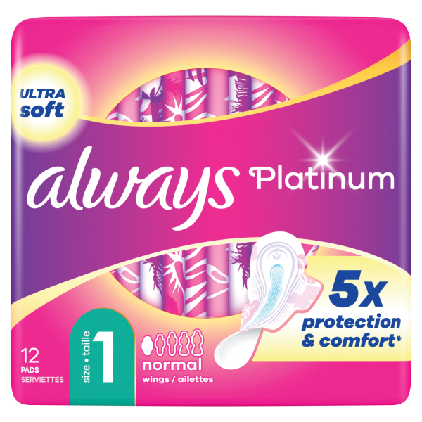 Always Platinum Normal Plus Maandverband Met Vleugels 12 stuks