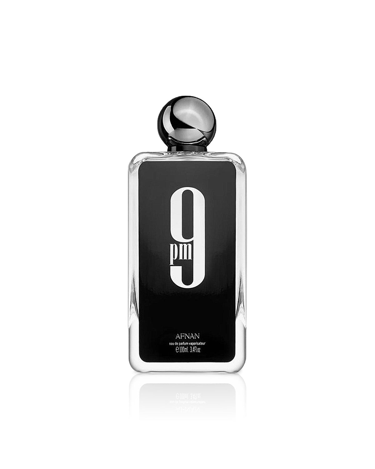 Afnan 9PM EDP parfumfles op witte achtergrond