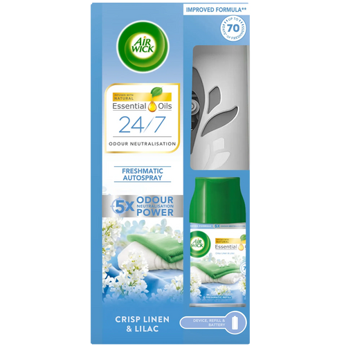 Air Wick Freshmatic Max Apparaat + Crisp Linen Navulling 250 ml
