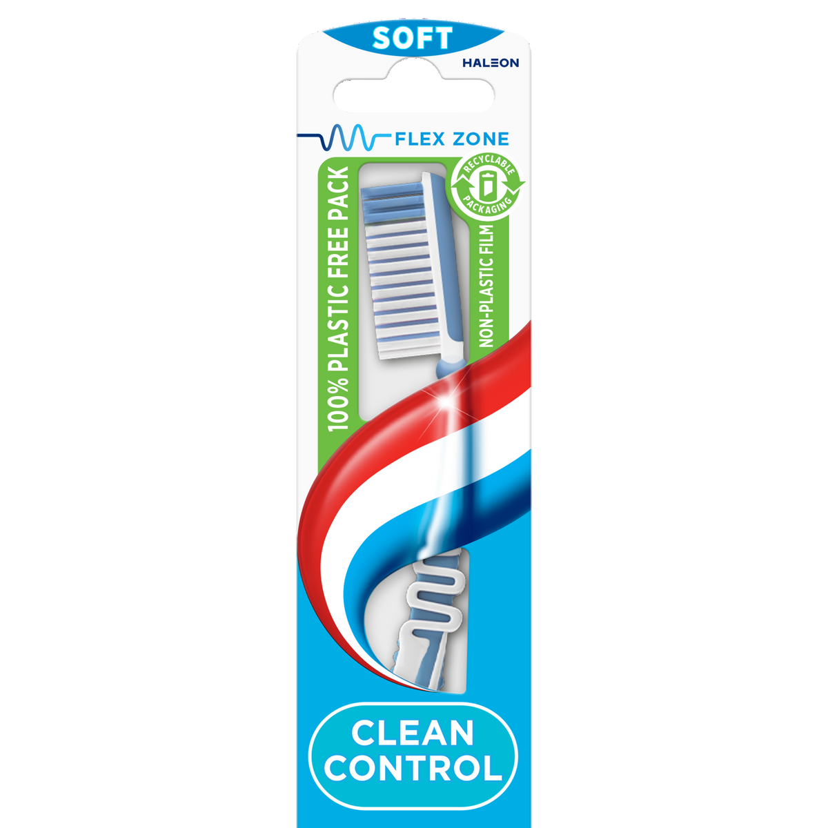 Aquafresh Clean Control Soft tandenborstel – 1 stuk
