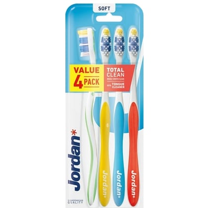 Jordan Tandenborstel - Total Clean Soft 4-pack