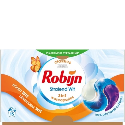 Robijn Wasmiddel Capsules - Stralend Wit 15 caps