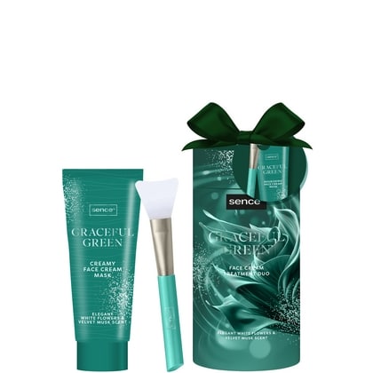 Geschenk Sence - Gezichtsmasker Kit - Night Luxe Graceful Green - (1x Gezichtsmasker Cream 50ml & 1x Gezichtsmasker Applicator)