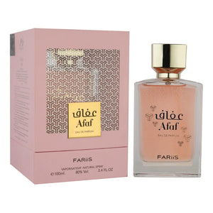 Fariis Afaf Eau de Parfum 100 ml fles en verpakking