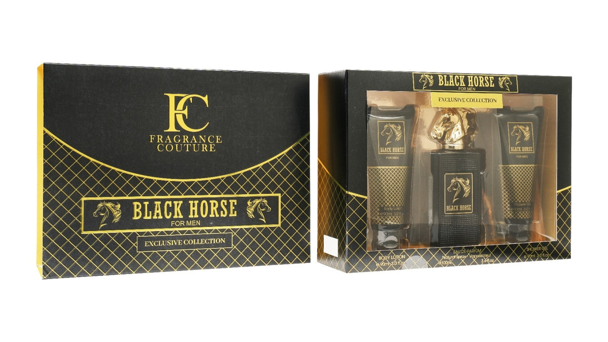 Black Horse men Giftset 3 pcs – fles
