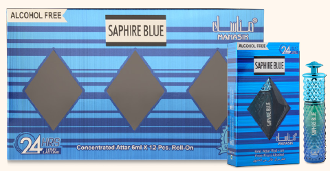 Saphire Blue Roll on 6 ml – fles