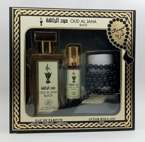 Oud Al Jaha Black Giftset 3 pcs – fles