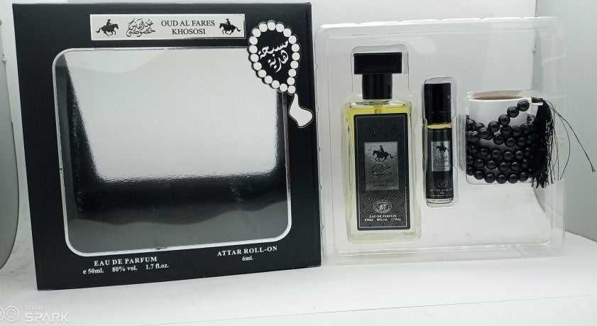 Oud Al Fares Khososi Giftset 3 pcs – fles met verpakking