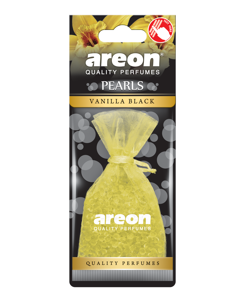 Car Perfume Pearls – Vanilla Black – fles
