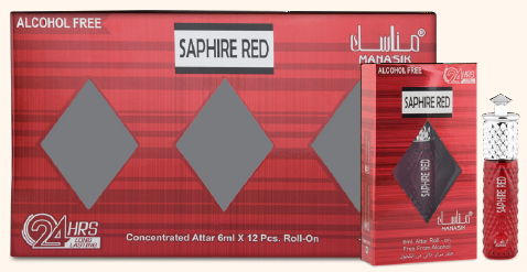 Saphire Red Roll on 6 ml – fles