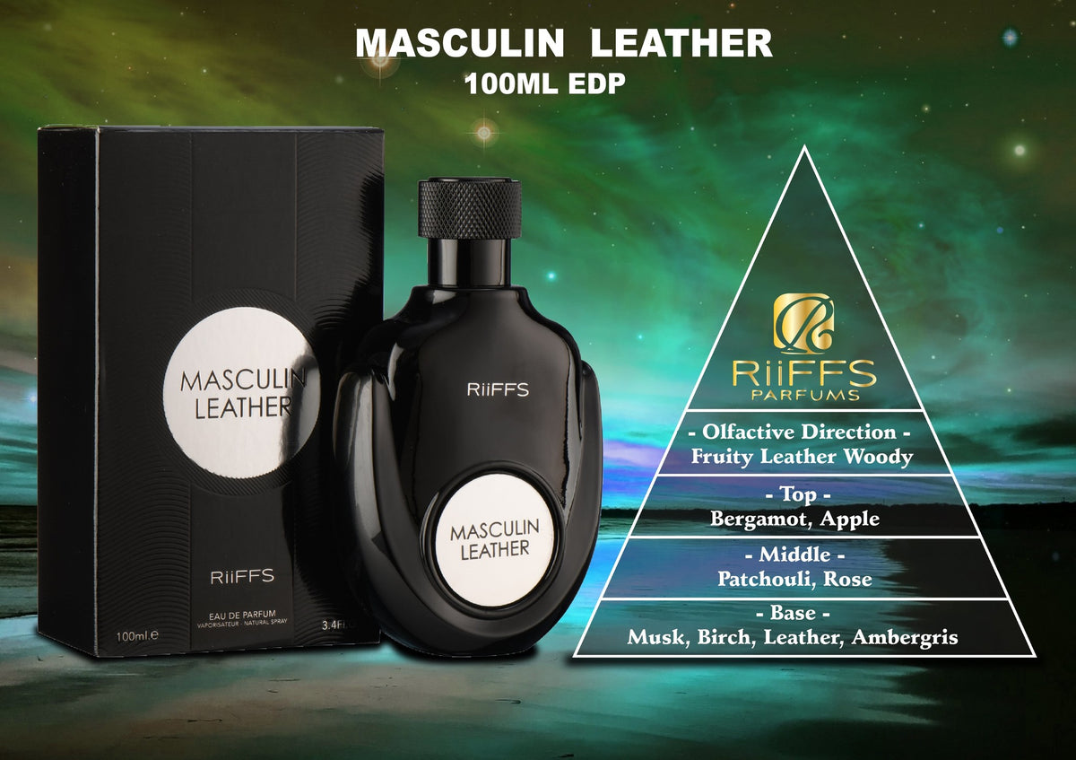 Masculin Leather EDP 100 ml – fles met verpakking