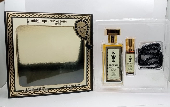Oud Al Jaha Black Giftset 3 pcs – fles met verpakking