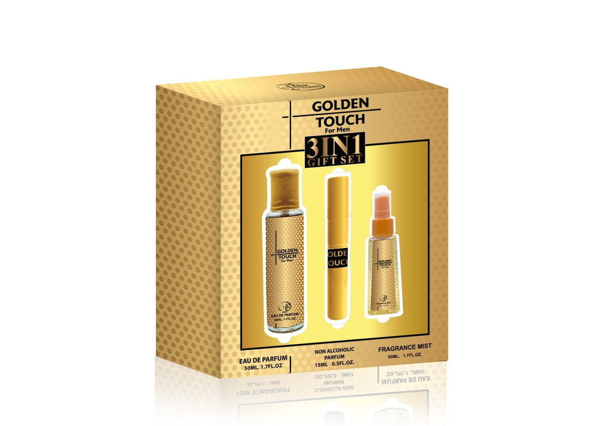 Golden Touch giftset for men 3 pcs – fles