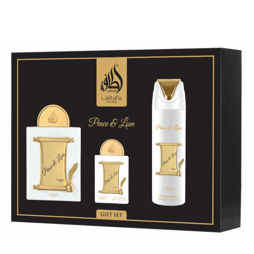 Peace & Love Giftset 4 pcs – fles
