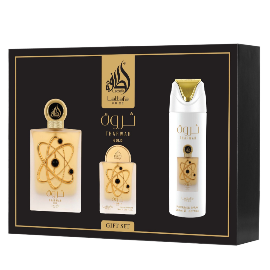 Tharwah Gold Giftset 4 pcs – fles