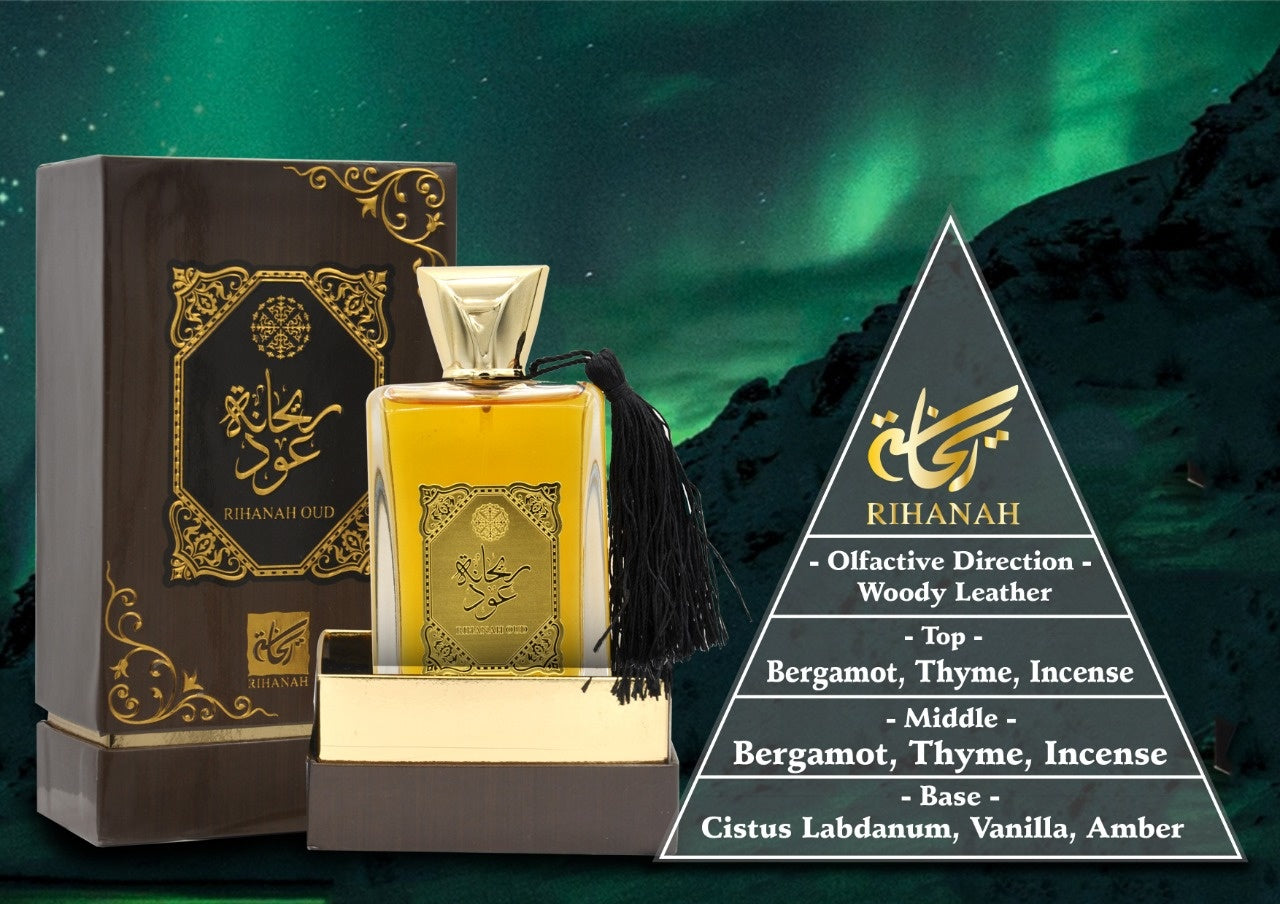 Rihanah Oud EDP 100 ml – fles met verpakking