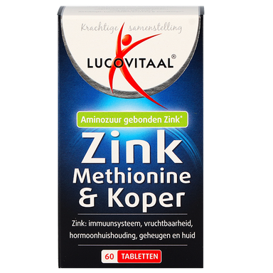 Lucovitaal Zink Methionine & Koper 60 Tabletten