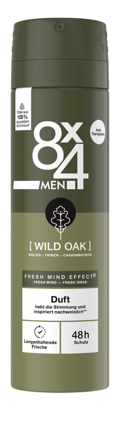 8 x 4 Wild Oak Deospray Men 150 ml