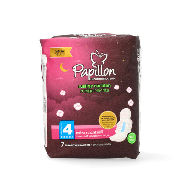 Papillon Maandverband Extra Nacht Maxi met Vleugels Maat 4 7 stuks
