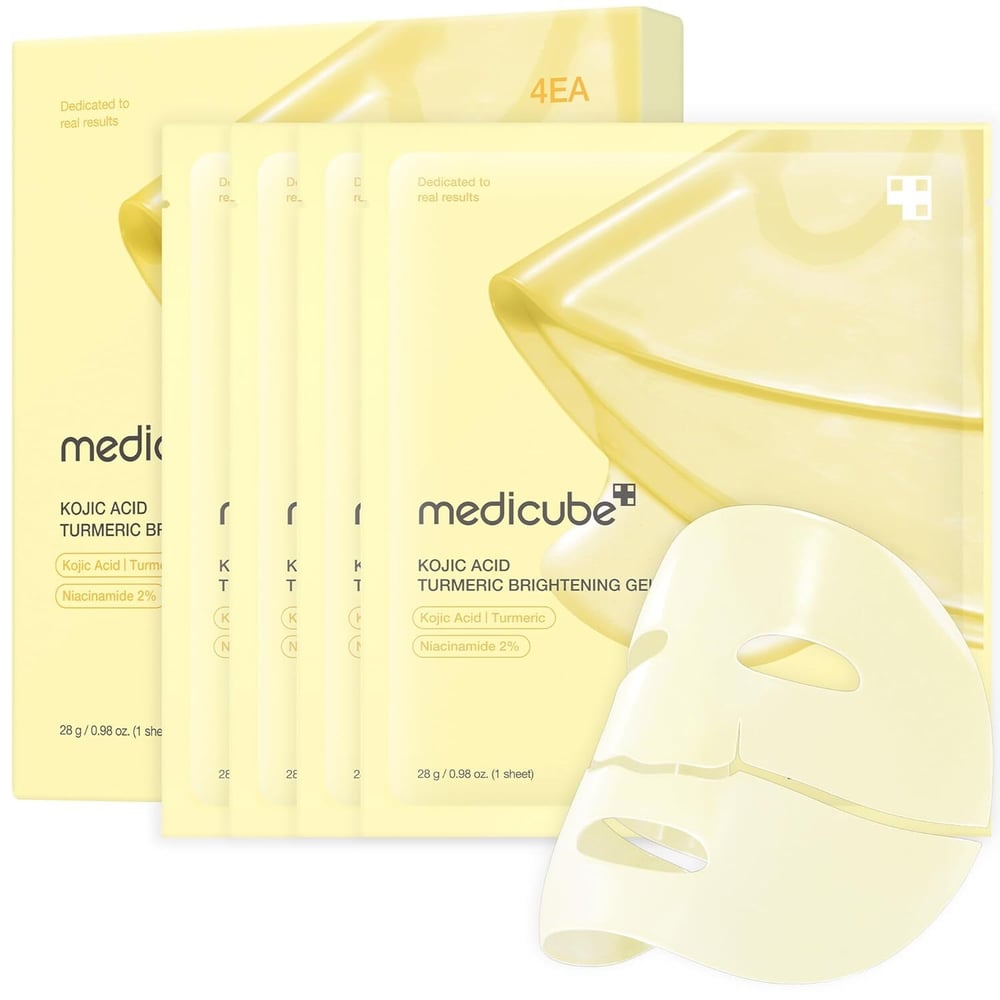 Medicube Kojic Acid Turmeric Brightening Gel Mask 4-Pack