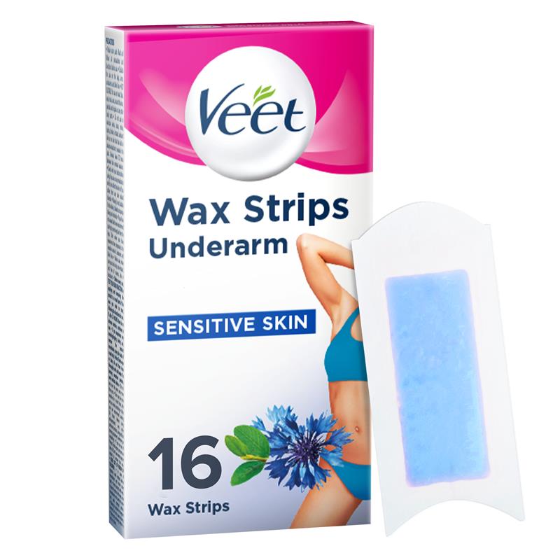 Veet Sensitive Oksels Koude Ontharingsstrips 16 stuks