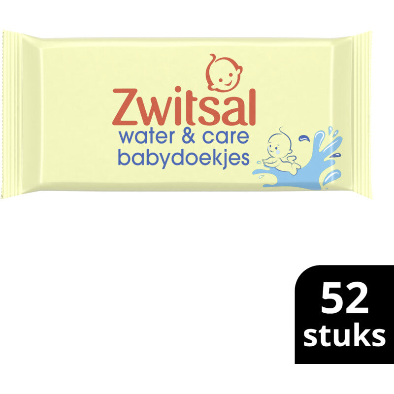 Zwitsal Water & Care Babydoekjes 52 stuks