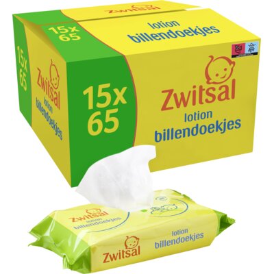Zwitsal Lotion Billendoekjes 15 x 65 stuks