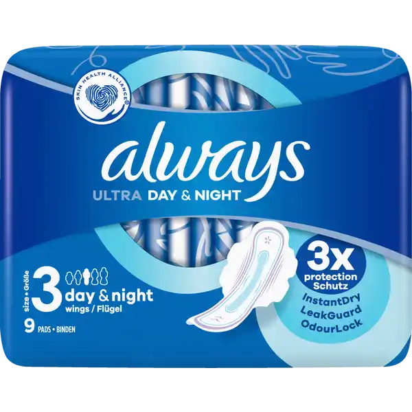 Always Ultra Day & Night Maandverband 9 stuks