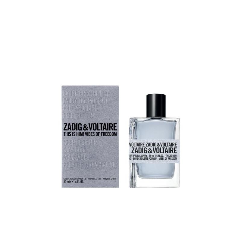 Zadig & Voltaire This Is Him! Vibes of Freedom Eau de Toilette 50 ml - flacon en verpakking